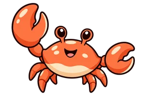 Claw, the orange crab mascot